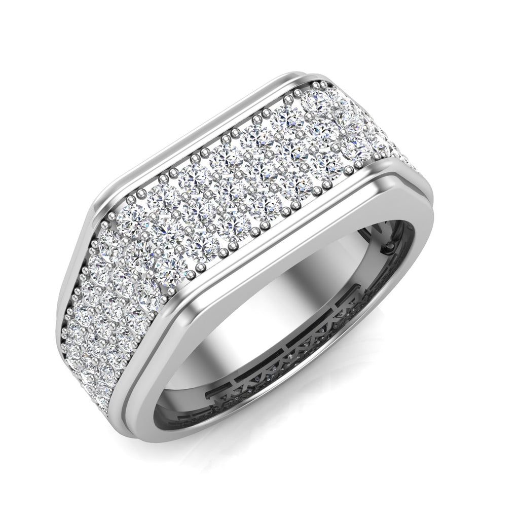 Men's Diamond Wedding Studded Band Ring