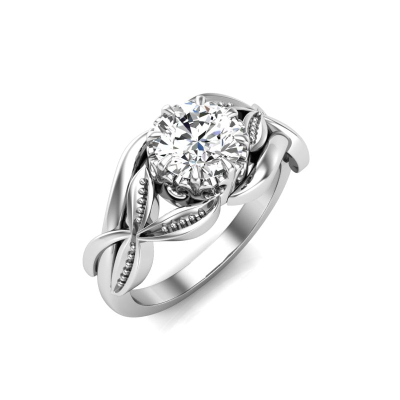 Vintage Artistic Round Diamond Ring