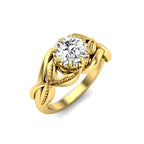 Vintage Artistic Round Diamond Ring