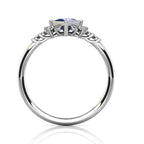 Vintage Bloom Princess Cut Gemstone and Diamond Engagement Ring