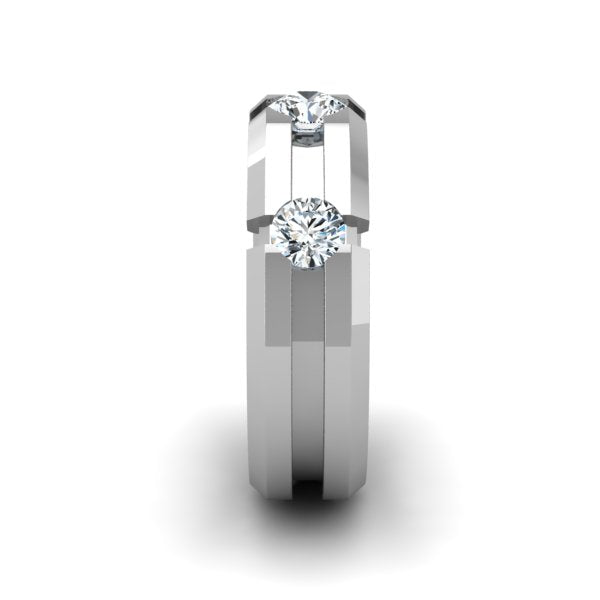 Round Diamond Men's Band
