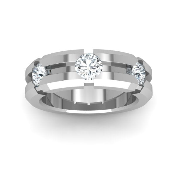 Round Diamond Men's Band