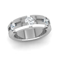 Round Diamond Men's Band