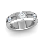 Round Diamond Men's Band