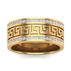 Vintage Style Men's Round Diamond Pave Band Ring