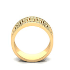 Vintage Style Men's Round Diamond Pave Band Ring