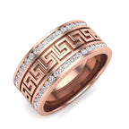 Vintage Style Men's Round Diamond Pave Band Ring