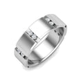 Men's Round Diamond Floating Band Ring