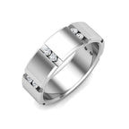 Men's Round Diamond Floating Band Ring