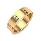 Men's Round Diamond Floating Band Ring
