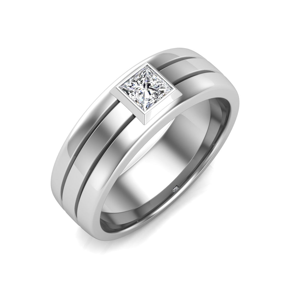 Princess Cut Men's Engagement Ring